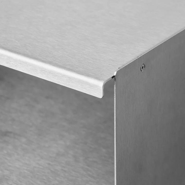 Form & Refine - Taper Etagère murale, console & Etagère à chaussures, 18 x 75 cm, acier inoxydable brossé