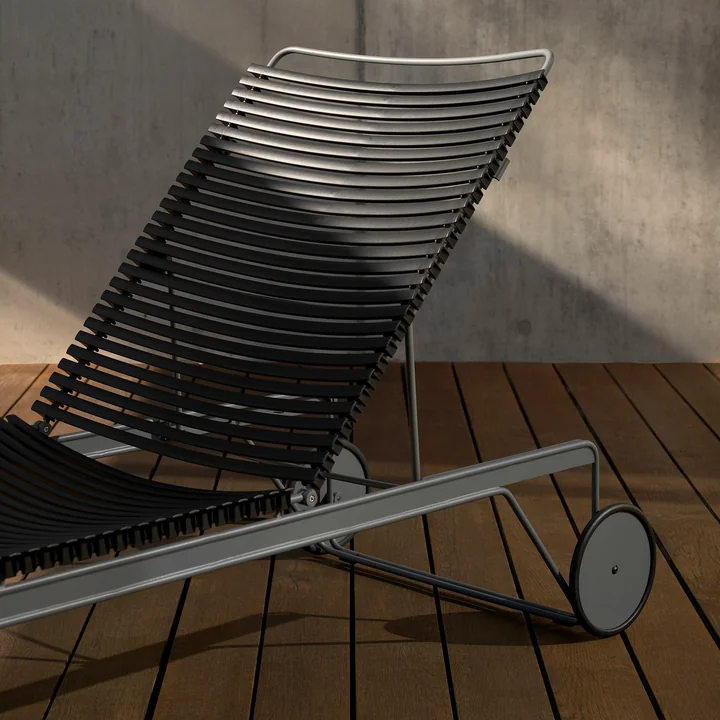 HOUE - CLICK Chaise Longue réglable, noir