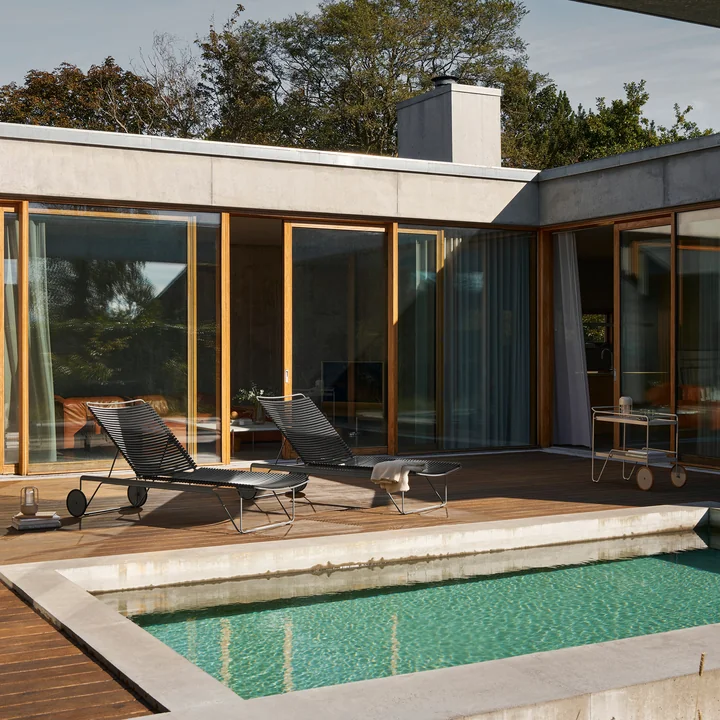 HOUE - CLICK Chaise Longue réglable, noir