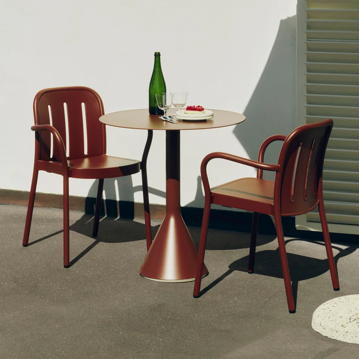 HAY - Deville Chaise avec accoudoirs, Outdoor, iron red