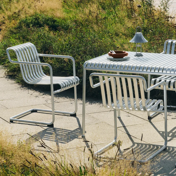 HAY - Palissade Cantilever Dining fauteuil, hot galvanised