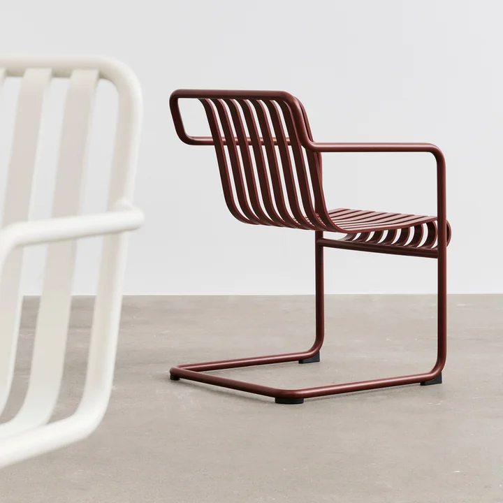 HAY - Palissade Cantilever Dining fauteuil, iron red