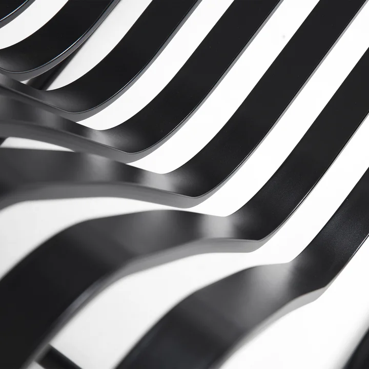 HAY - Palissade Cantilever Dining chaise à accoudoirs, anthracite