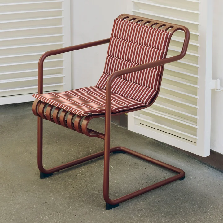 HAY - Terrazza Coussin d'assise pliable, bandes épaisses, terracotta