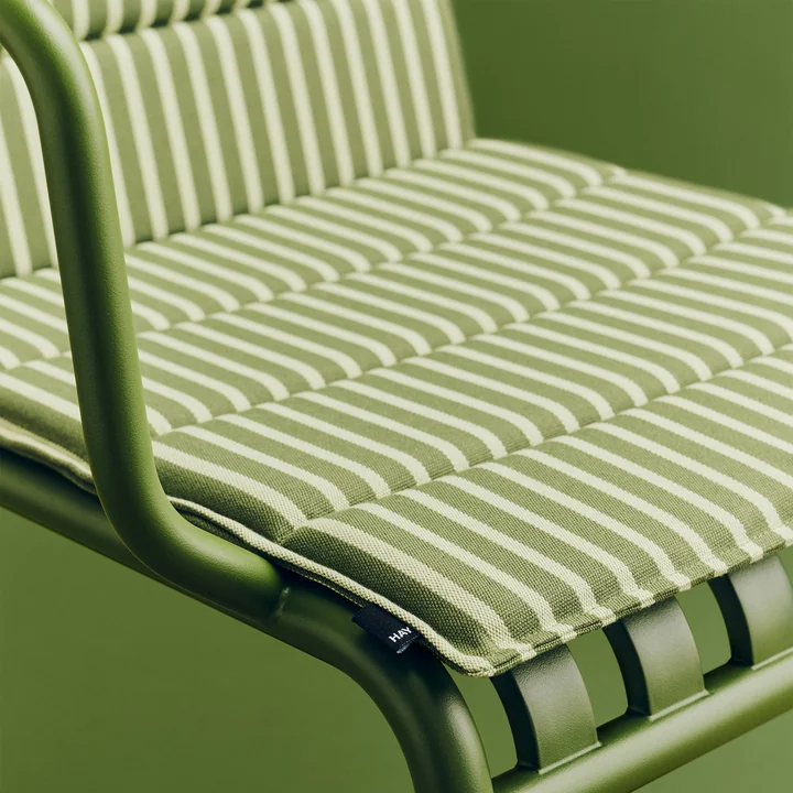 HAY - Terrazza Coussin d'assise pliable, bandes épaisses, kaki