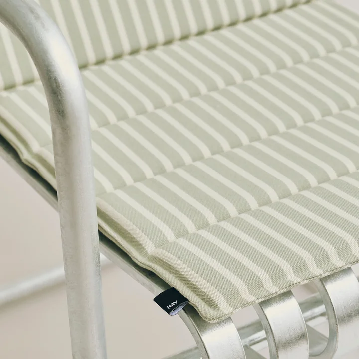 HAY - Terrazza Coussin d'assise pliable, rayures épaisses, gris