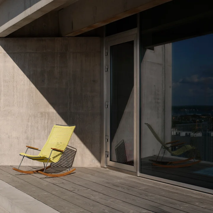 HOUE - CLICK Outdoor Rocking fauteuil à bascule, lemon zest