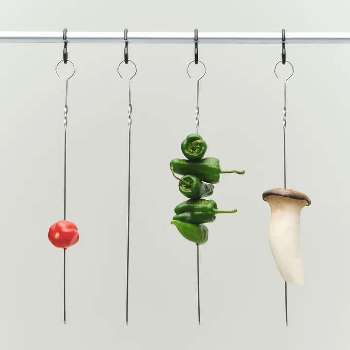 HAY - Outdoor Market Brochette pour gril, acier inoxydable (set de 4)