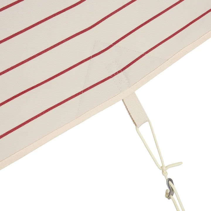 HAY - Outdoor Market Voile d'ombrage, beige avec bandes rouges