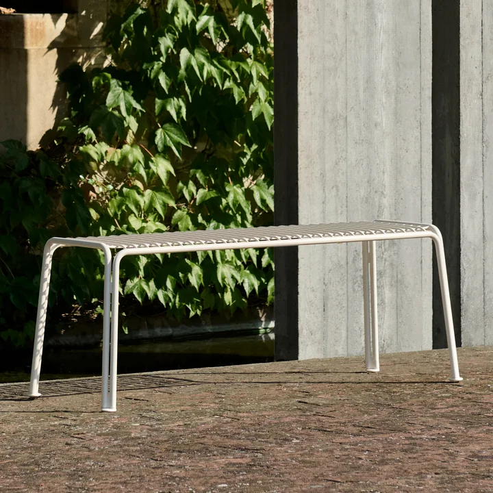 & Tradition - Thorvald SC112 Banc de jardin, 125 x 46 cm, ivoire