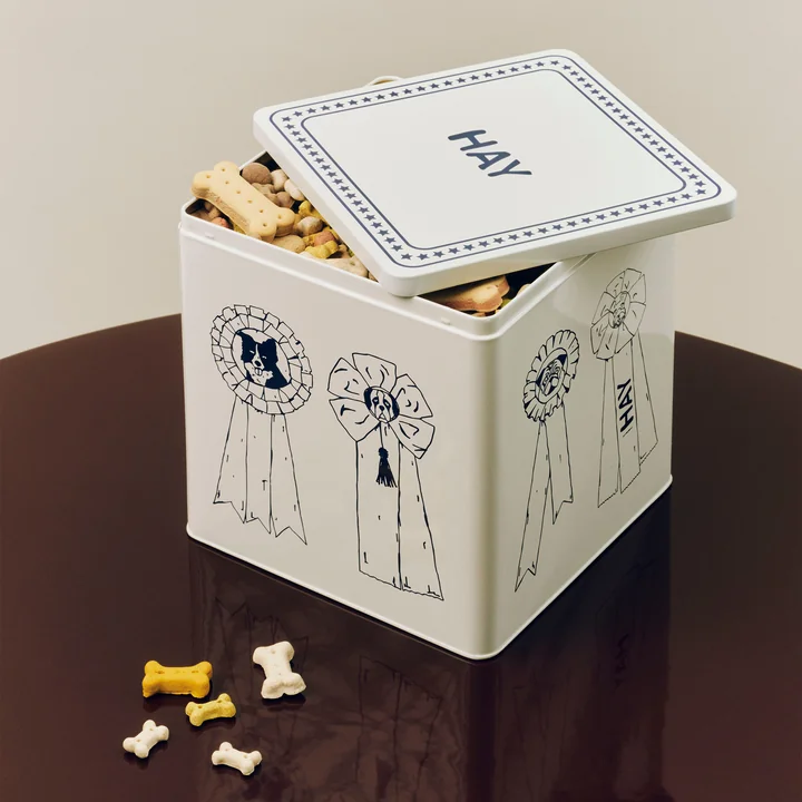 HAY - Dogs boîte de stockage de nourriture L, bleu / blanc