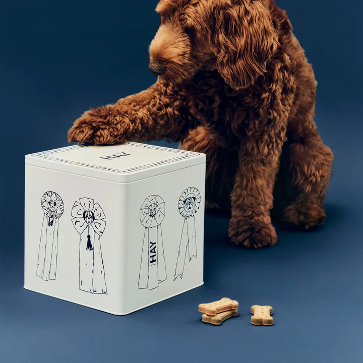 HAY - Dogs boîte de stockage de nourriture L, bleu / blanc