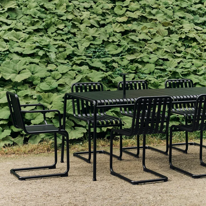 HAY - Palissade Table, rectangulaire, 220 x 90 cm, anthracite