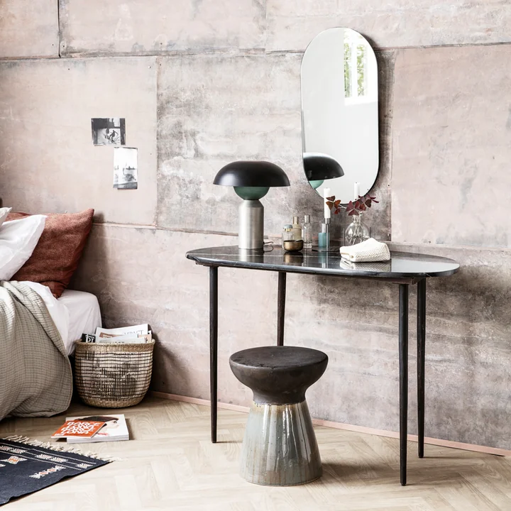 House Doctor - Eda bureau, marbre, noir