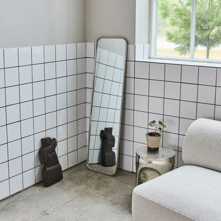 House Doctor - Mirror miroir mural, 35 x 130 cm, argent brossé