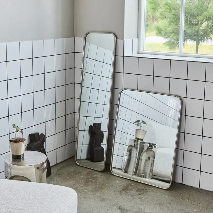 House Doctor - Mirror miroir mural, argent brossé