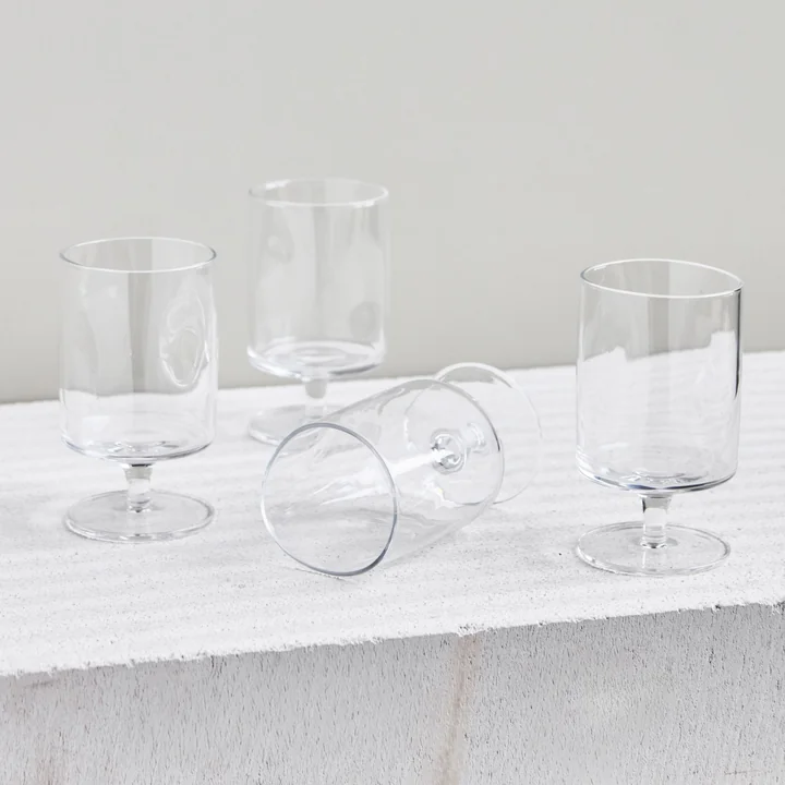 House Doctor - Sand Verre à vin, H 13,2 cm, transparent (set de 4)