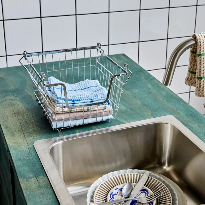 House Doctor - Panier de rangement Taw, extra large, chrome