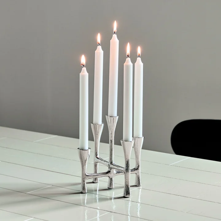 House Doctor - Tristy bougeoir, argent