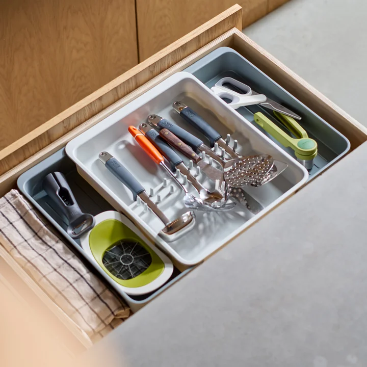 Joseph Joseph - DrawerStore Organiseur extensible (4 compartiments), light stone