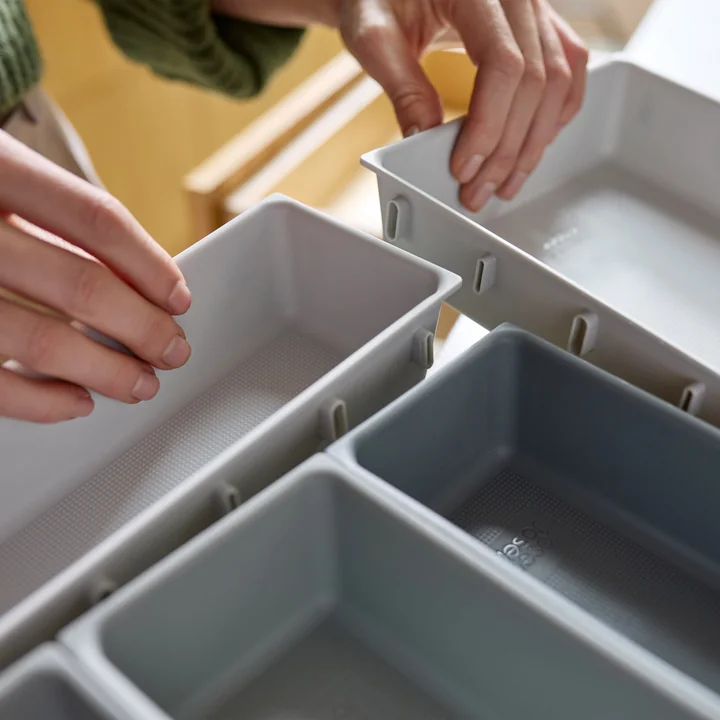 Joseph Joseph - Blox Kit d'organisation pour tiroirs 10 pièces, light stone