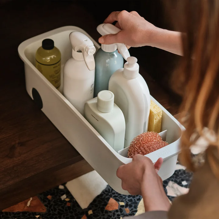 Joseph Joseph - CupboardStore Bac de rangement à roulettes, light stone