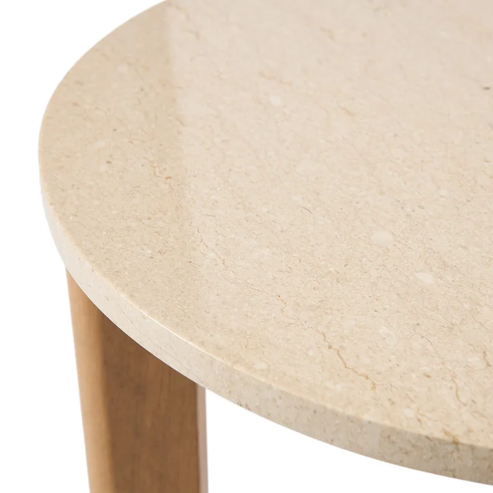 Andersen Furniture - Evoke Table basse, Ø 55 cm, Chêne / Marbre