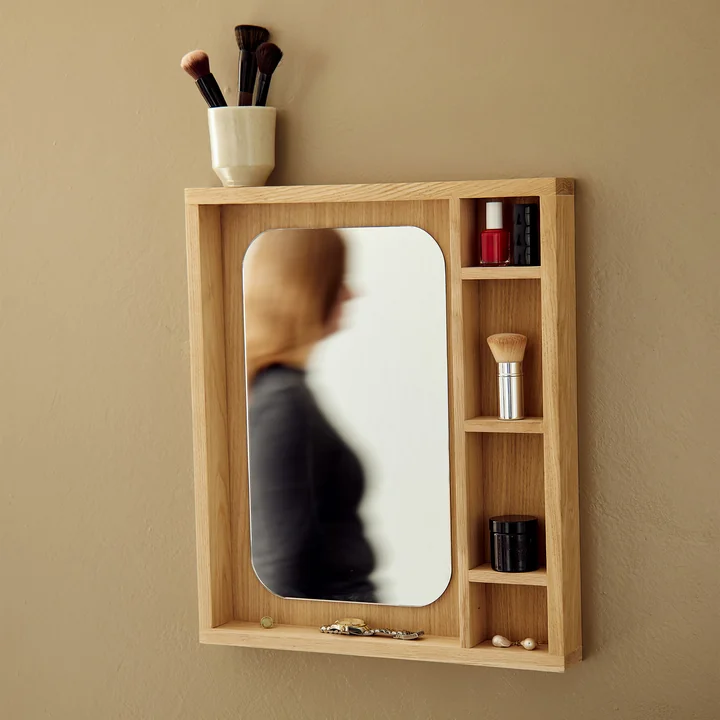 Andersen Furniture - Glance Étagère à miroir, chêne
