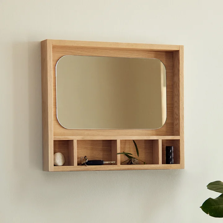 Andersen Furniture - Glance Étagère à miroir, Chêne