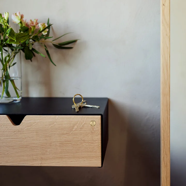 Andersen Furniture - Keep Étagère murale, Chêne, noir