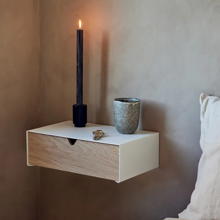 Andersen Furniture - Keep Étagère murale, chêne, blanc