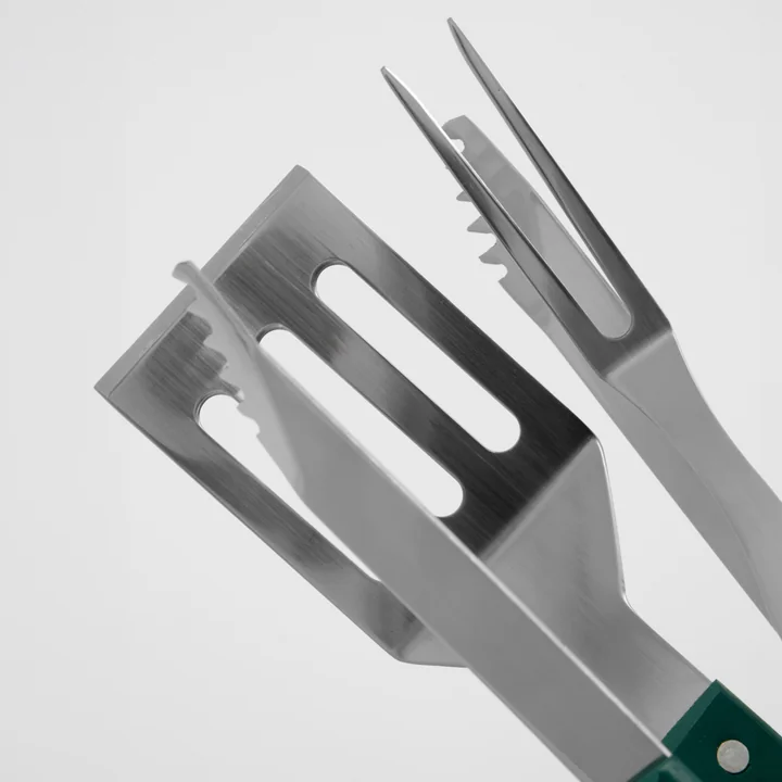 Nicolas Vahé - Outils BBQ, acier inoxydable, vert (set de 3)