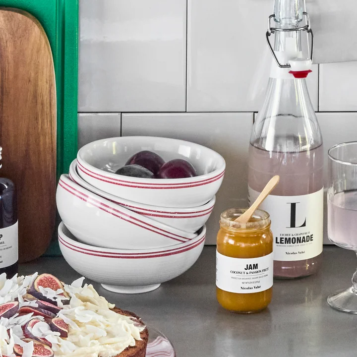 Nicolas Vahé - Bistro Bol Ø15,5 cm, rouge / blanc