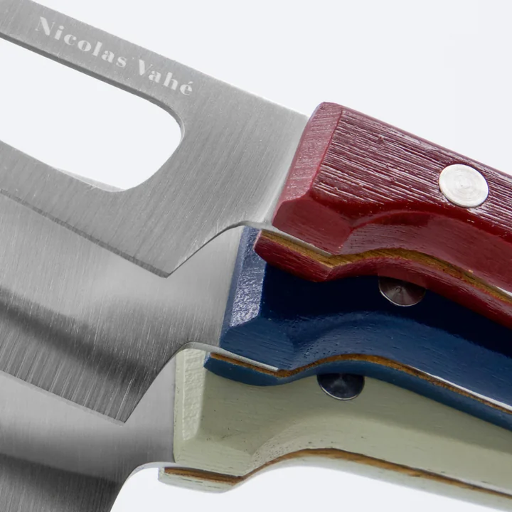 Nicolas Vahé - Couteau à fromage, blanc / bleu / rouge (set de 3)