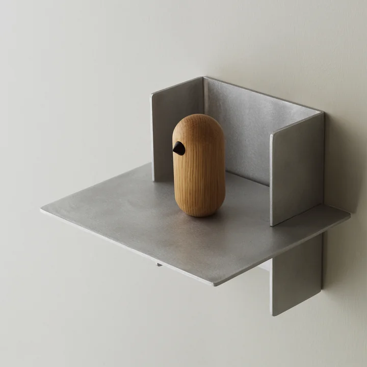 Normann Copenhagen - Alu Étagère murale, 25 cm, aluminium brossé