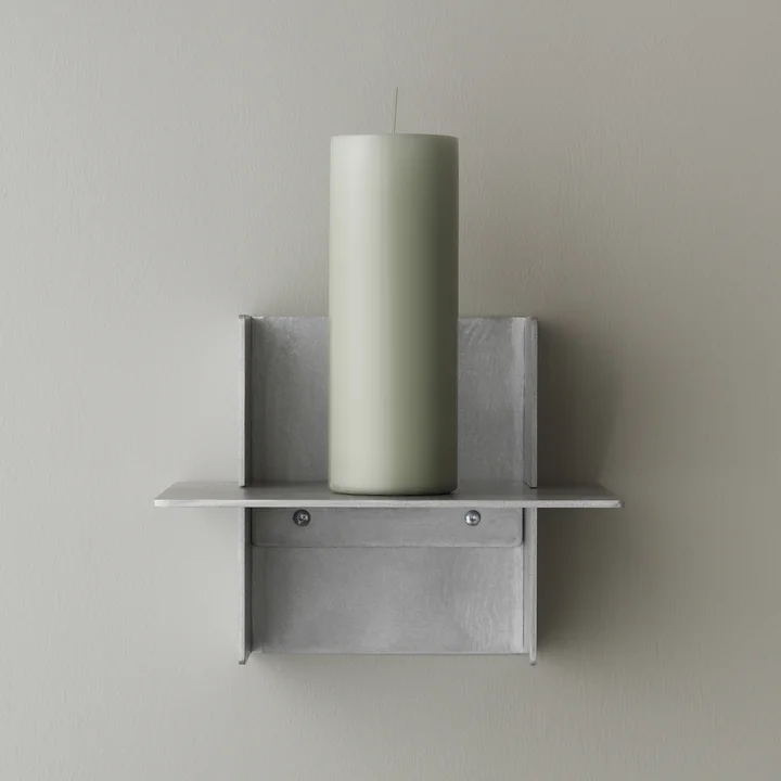 Normann Copenhagen - Alu Étagère murale, 25 cm, aluminium brossé