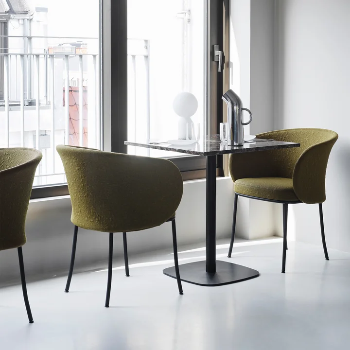 Normann Copenhagen - Knit Chaise avec accoudoirs, noir / olive