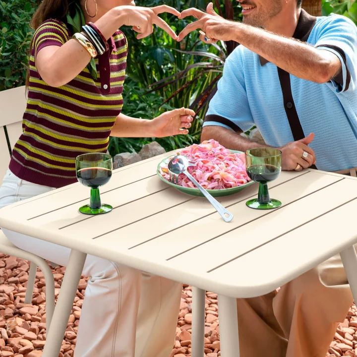 Fermob - Luxembourg Table, carrée (4 pieds), 80 x 80 cm, beige latté