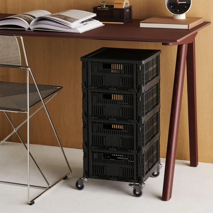 HAY - Caisson à roulettes, charcoal, recycled