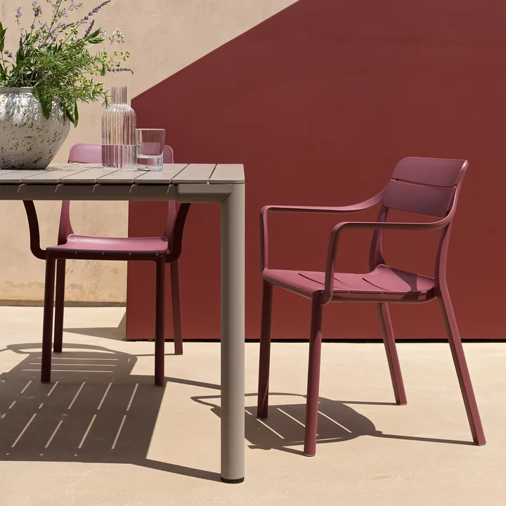 Nardi - Cassia Chaise avec accoudoirs, borgogna