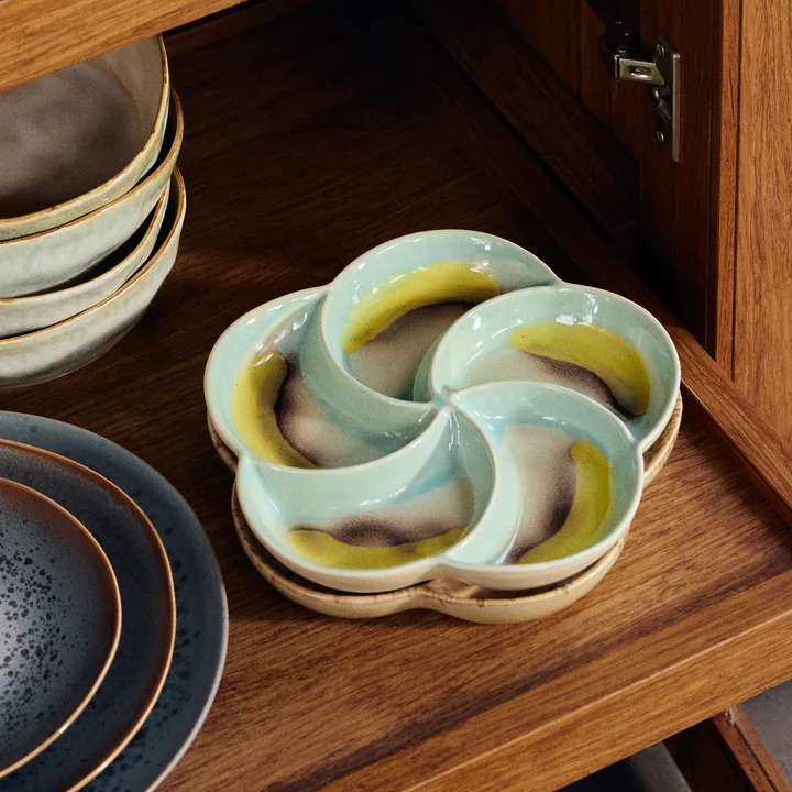 HKliving - 70's Plateau à snacks, Ø 20,3 cm, glint