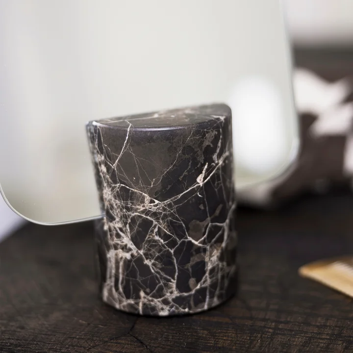 Mette Ditmer - Marble Miroir, 18 x 30 cm, Ø 8 cm, brun