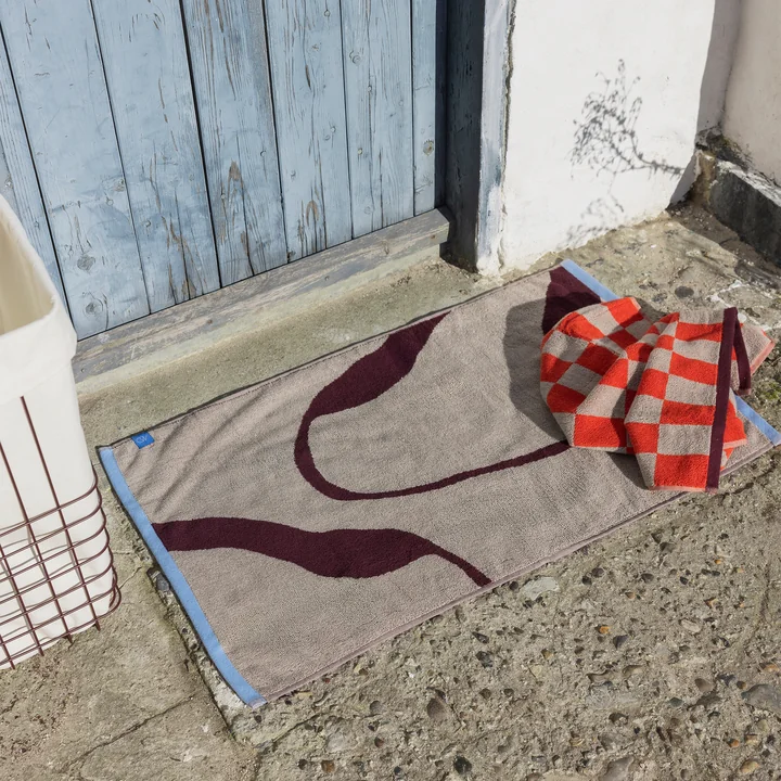 Mette Ditmer - Nova Arte Tapis de bain 50 x 80 cm, vin / sable