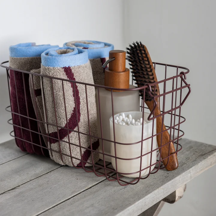 Mette Ditmer - Nova Arte Serviette d'invité, 40 x 55 cm, vin / sable