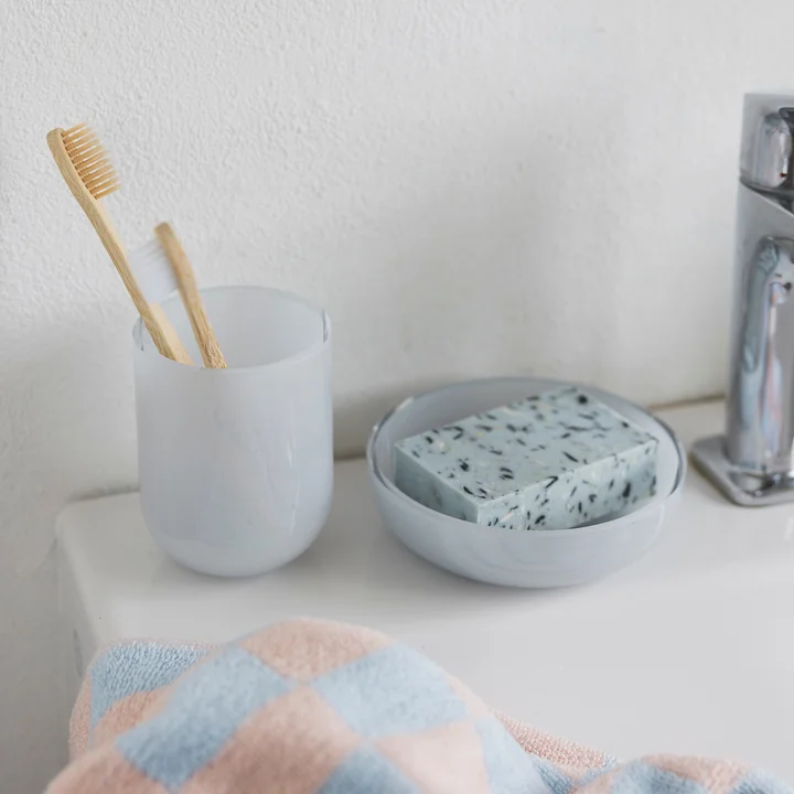 Mette Ditmer - OPAL Porte-savon et gobelet de nettoyage, bleu clair