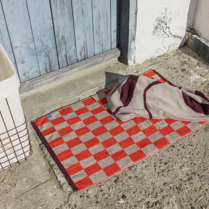 Mette Ditmer - Retro Tapis de bain, 50 x 80 cm, orange foncé