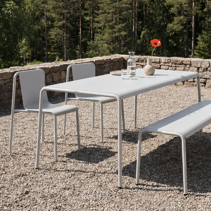 TipToe - Panorama Chaise et table de jardin, chalk grey