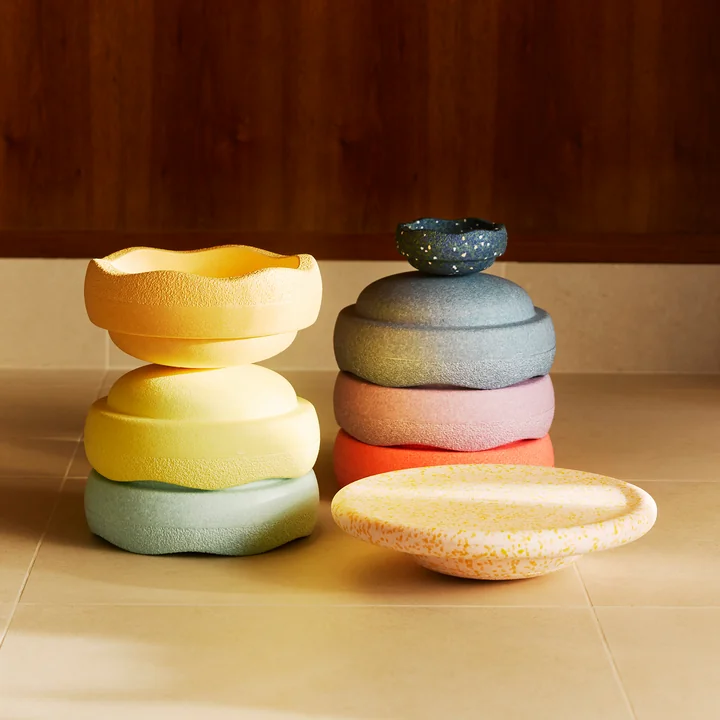 Stapelstein® - Spring Special Rainbow Set pastel, multicolore (set de 8) (Bord + Mini Original)