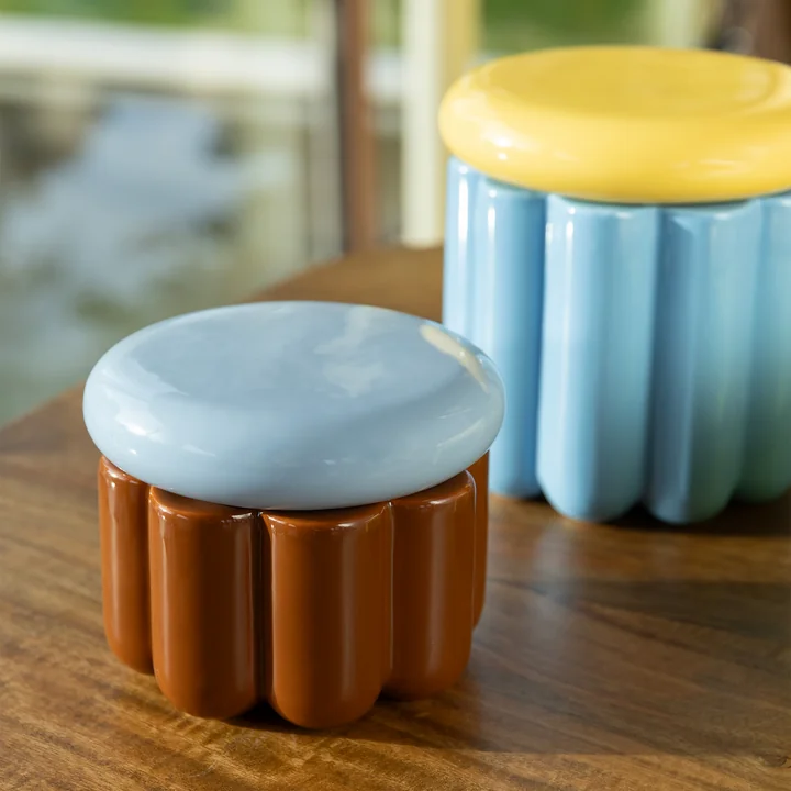 & klevering - Charlo boîte à provisions, brun / bleu