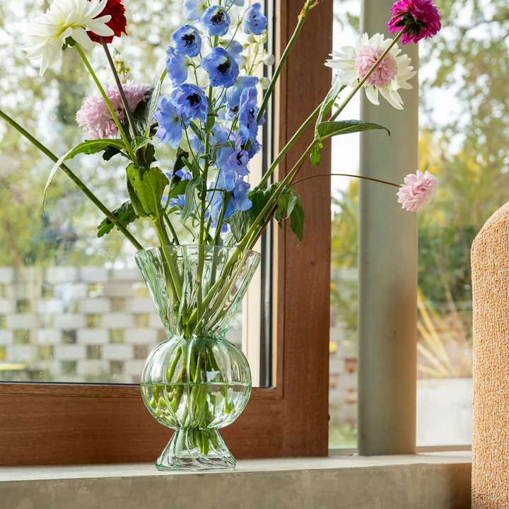 & klevering - Vase en verre Rhombic, vert